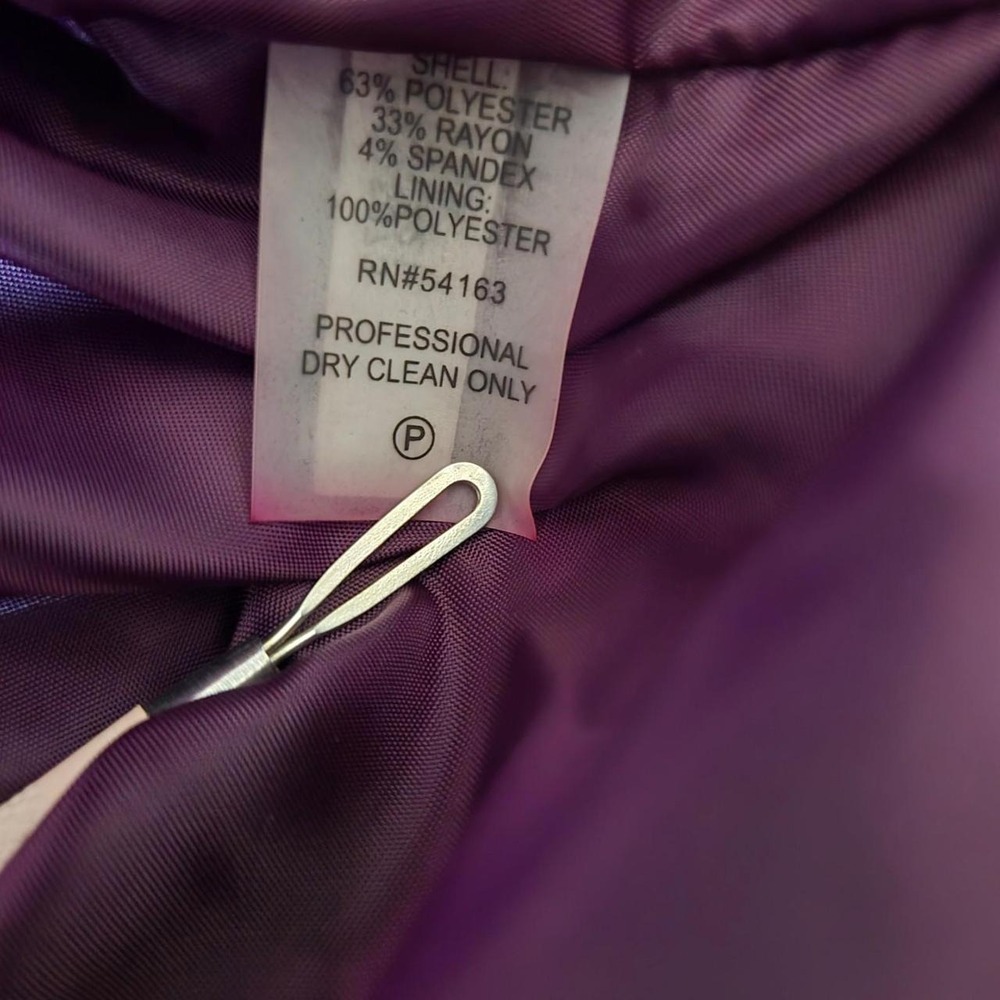Calvin Klein Women's Sleeveless Purple Fit & Flare Midi Dress Size 4 - Picture 7 of 7